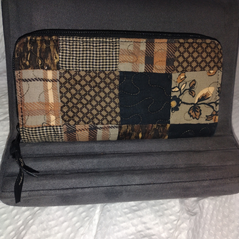 Donna Sharp Patchwork Quilted Wallet 8"X4" - image 2